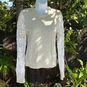 SEE BY CHLOE Wool & Lace Sweater size large